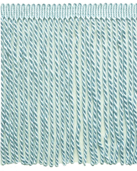DÉCOPRO 12" (30.5cm) Long Classic Bullion Fringe Trim with Knitted Header # BFS12, Arctic Blue #N14 (Light Powder Blue) 5 Yards (15 ft/4.5m)