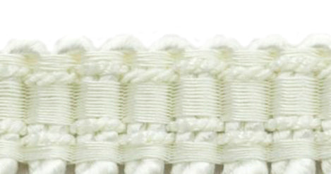DÉCOPRO 6" (15cm) Decorative Bullion Fringe Trim with Fancy Woven Gimp Header # BFS6WVN, Pure White #A1 (Bright White) | Sold By The Yard (36"/3 ft/0.9m) - DecoPro
