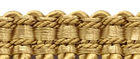DÉCOPRO 6" (15cm) Decorative Bullion Fringe Trim with Fancy Woven Gimp Header # BFS6WVN, Golden Beige #E16C (Dark Gold Beige) | Sold By The Yard (36"/3 ft/0.9m) - DecoPro