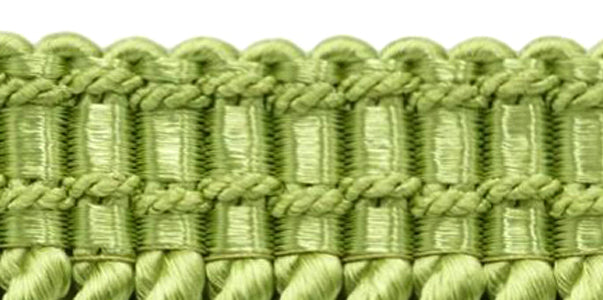 DÉCOPRO 6" (15cm) Decorative Bullion Fringe Trim with Fancy Woven Gimp Header # BFS6WVN, Spring Green #L43 (Light Yellow Green) | 5 Yards (15 ft/4.5m) - DecoPro