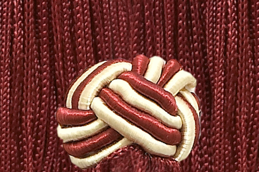 DÉCOPRO Turkish Head Double Tassel Curtain and Drapery Tieback / Holdback, 3 3/4" (9.5cm), 27" (68.5cm) # BHCT, Burgundy Red #275 (Dark Wine Red) | Set of 12 - DecoPro