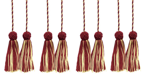 DÉCOPRO Turkish Head Double Tassel Curtain and Drapery Tieback / Holdback, 3 3/4