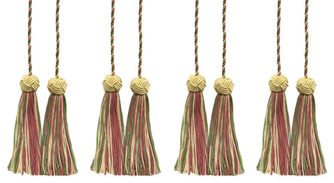 DÉCOPRO Turkish Head Double Tassel Curtain and Drapery Tieback / Holdback, 3 3/4