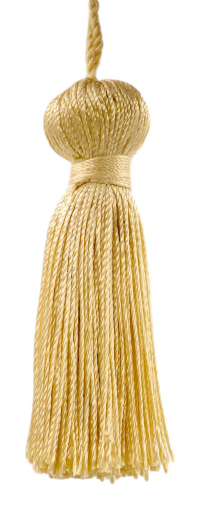 DÉCOPRO 3" (7.5cm) Small Bell Tassel, 1" (2.5cm) Loop | Craft Tassel # BT3, Set of 2 - DecoPro