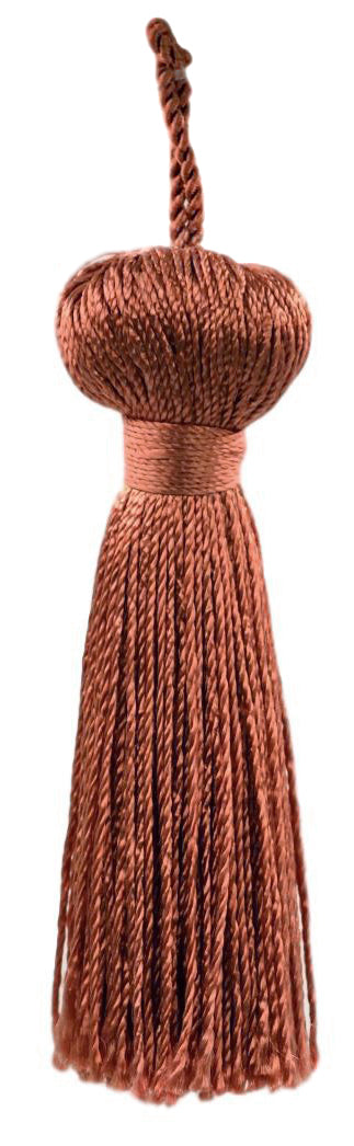 DÉCOPRO 3" (7.5cm) Small Bell Tassel, 1" (2.5cm) Loop | Craft Tassel # BT3, Set of 2 - DecoPro