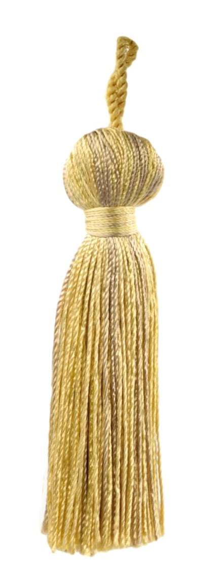 DÉCOPRO 3" (7.5cm) Small Bell Tassel, 1" (2.5cm) Loop | Craft Tassel # BT3, Set of 2 - DecoPro