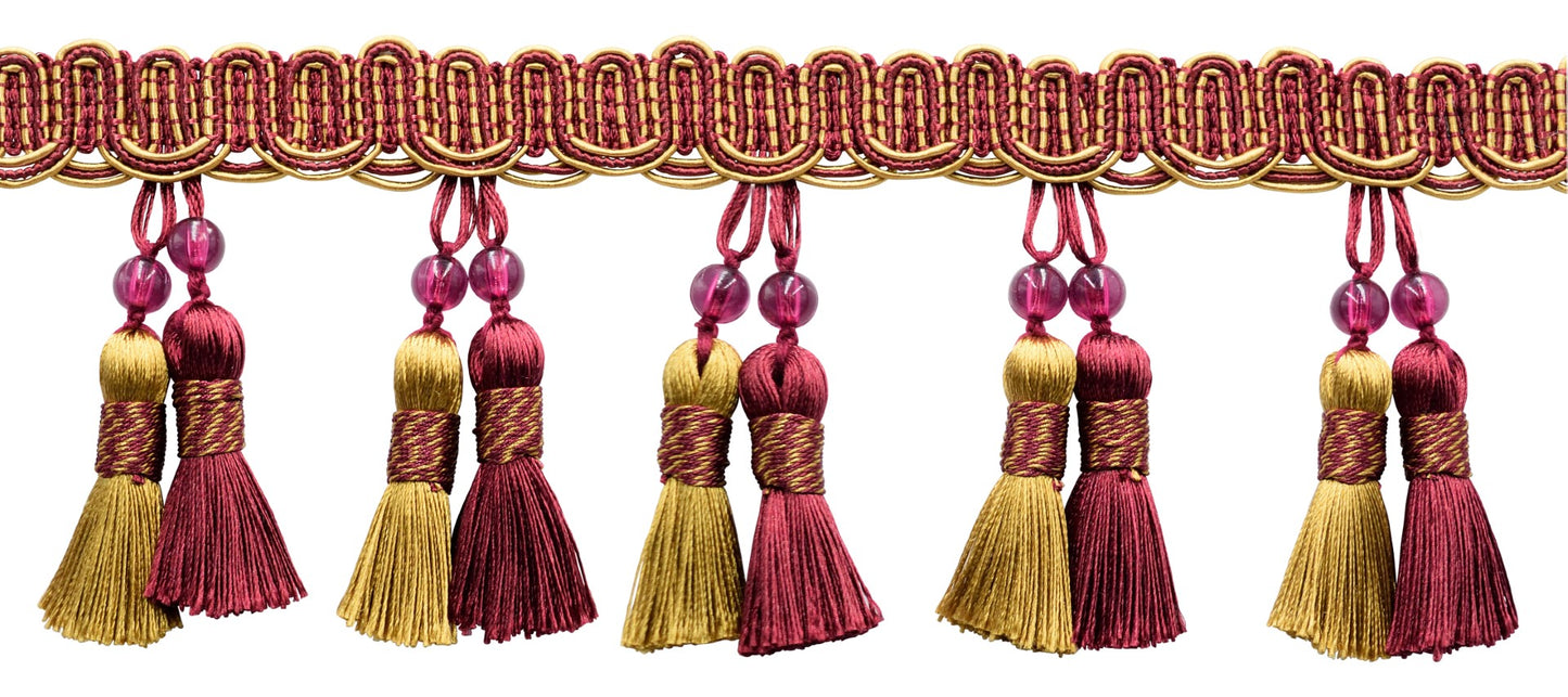 #Color_Burgundy Gold Red Multicolor (Color# 1253)