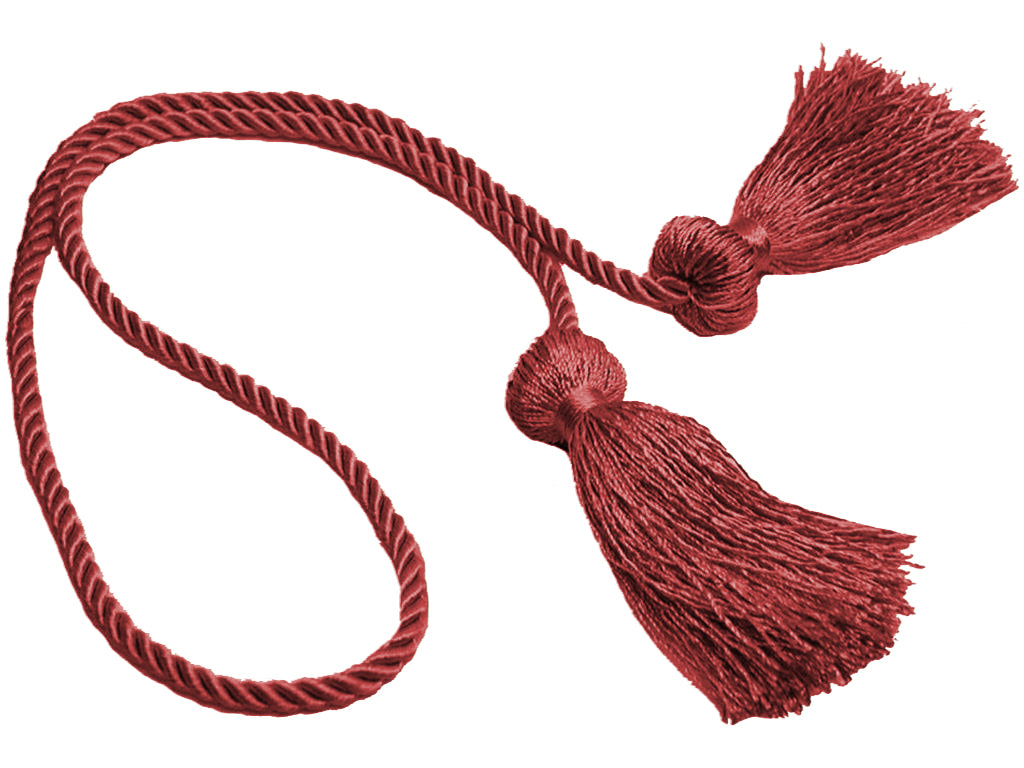 DÉCOPRO Decorative Double Tassel Curtain and Drapery Tieback / Holdback, 3" (7.5cm), 27" (68.5cm) # CCT, Dark Rust Orange #K35 (Deep Coral) | Set of 2 - DecoPro