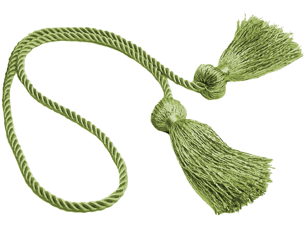 DÉCOPRO Decorative Double Tassel Curtain and Drapery Tieback / Holdback, 3" (7.5cm), 27" (68.5cm) # CCT, Dark Sage Green #L26 (Dark Sage Green) | Set of 2 - DecoPro