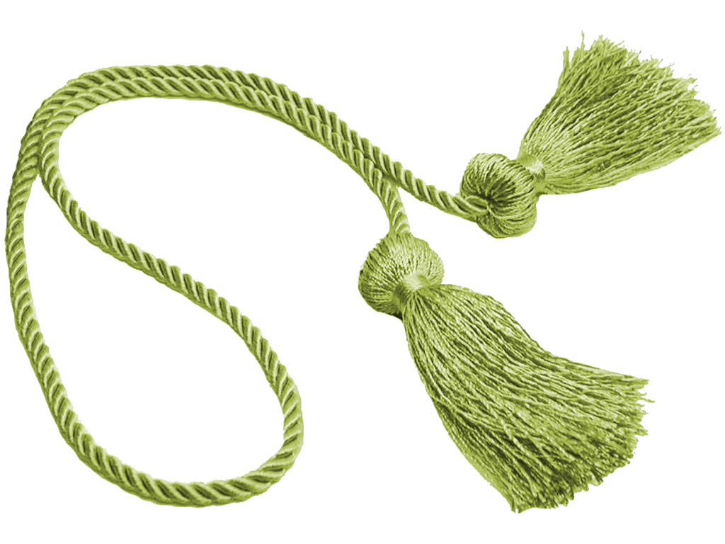 DÉCOPRO Decorative Double Tassel Curtain and Drapery Tieback / Holdback, 3" (7.5cm), 27" (68.5cm) # CCT, Spring Green #L43 (Light Yellow Green) | Set of 2 - DecoPro