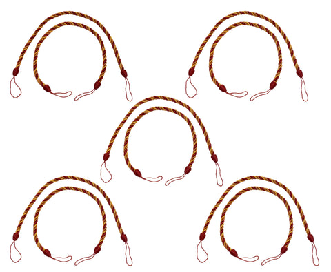 DÉCOPRO Beautifully Handcrafted Curtain and Drapery Decorative Rope Tieback, Spread 26
