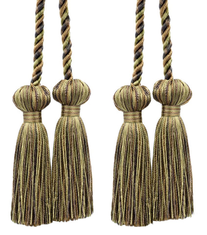 DÉCOPRO Decorative Double Tassel Curtain and Drapery Tieback / Holdback, 3