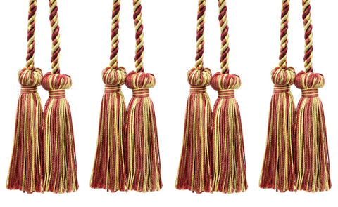 DÉCOPRO Decorative Double Tassel Curtain and Drapery Tieback / Holdback, 3
