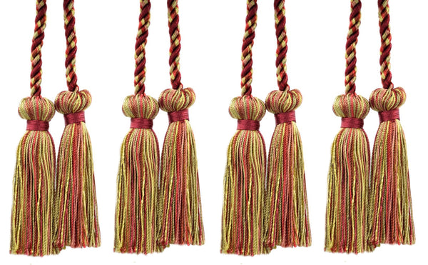 DÉCOPRO Decorative Double Tassel Curtain and Drapery Tieback / Holdback, 3