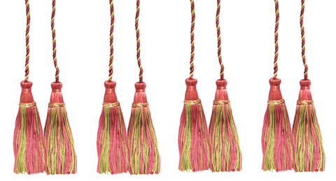 DÉCOPRO Decorative Chainette Double Tassel Curtain and Drapery Tieback / Holdback, 4
