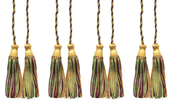 DÉCOPRO Decorative Chainette Double Tassel Curtain and Drapery Tieback / Holdback, 4