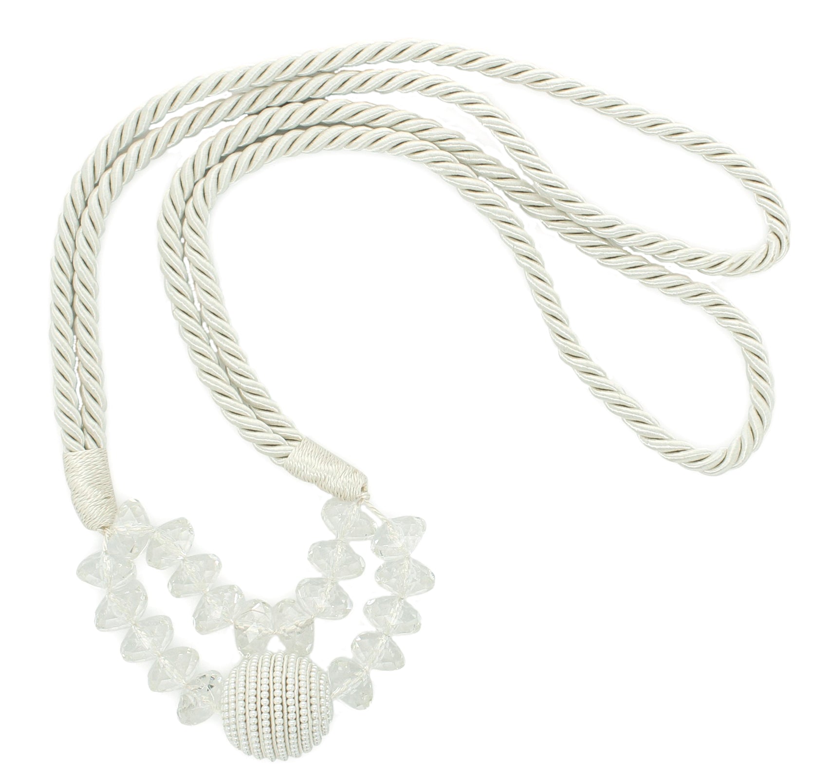 Chairties Rope Lavish Curtain and Drapery Tieback with large Beaded Ball and ...