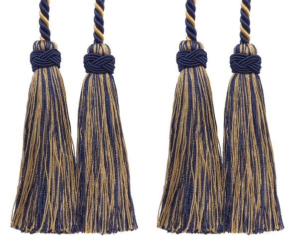 DÉCOPRO Imperial Collection Double Tassel Curtain and Drapery Tieback / Holdback, 4