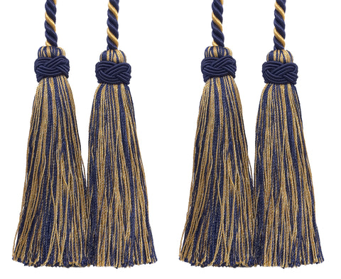 DÉCOPRO Imperial Collection Double Tassel Curtain and Drapery Tieback / Holdback, 4