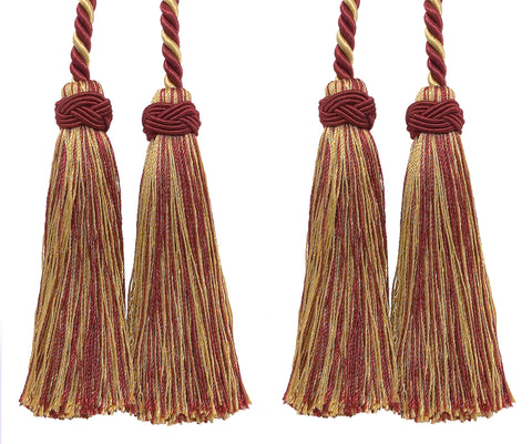 DÉCOPRO Imperial Collection Double Tassel Curtain and Drapery Tieback / Holdback, 4