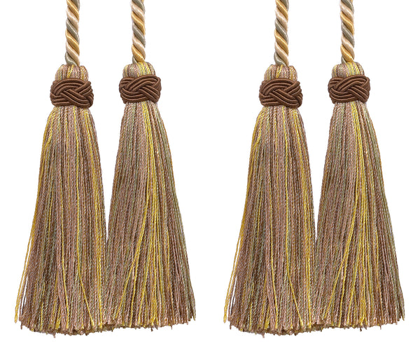 DÉCOPRO Imperial Collection Double Tassel Curtain and Drapery Tieback / Holdback, 4