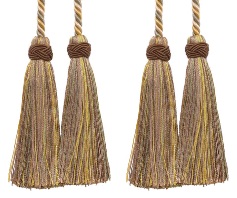 DÉCOPRO Imperial Collection Double Tassel Curtain and Drapery Tieback / Holdback, 4