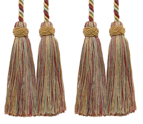 DÉCOPRO Imperial Collection Double Tassel Curtain and Drapery Tieback / Holdback, 4