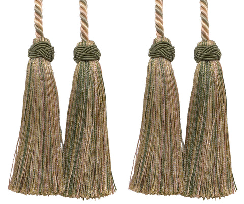 DÉCOPRO Imperial Collection Double Tassel Curtain and Drapery Tieback / Holdback, 4