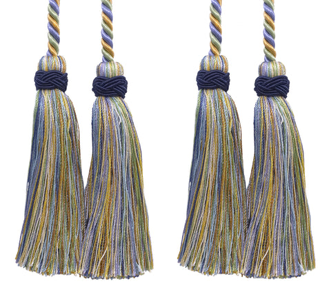DÉCOPRO Imperial Collection Double Tassel Curtain and Drapery Tieback / Holdback, 4