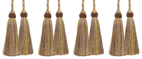 DÉCOPRO Imperial Collection Double Tassel Curtain and Drapery Tieback / Holdback, 4