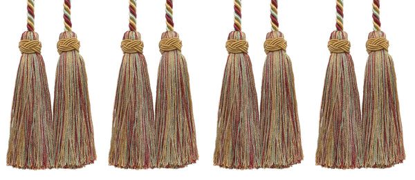 DÉCOPRO Imperial Collection Double Tassel Curtain and Drapery Tieback / Holdback, 4