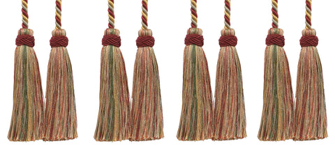 DÉCOPRO Imperial Collection Double Tassel Curtain and Drapery Tieback / Holdback, 4