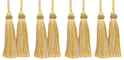 DÉCOPRO Imperial Collection Double Tassel Curtain and Drapery Tieback / Holdback, 4