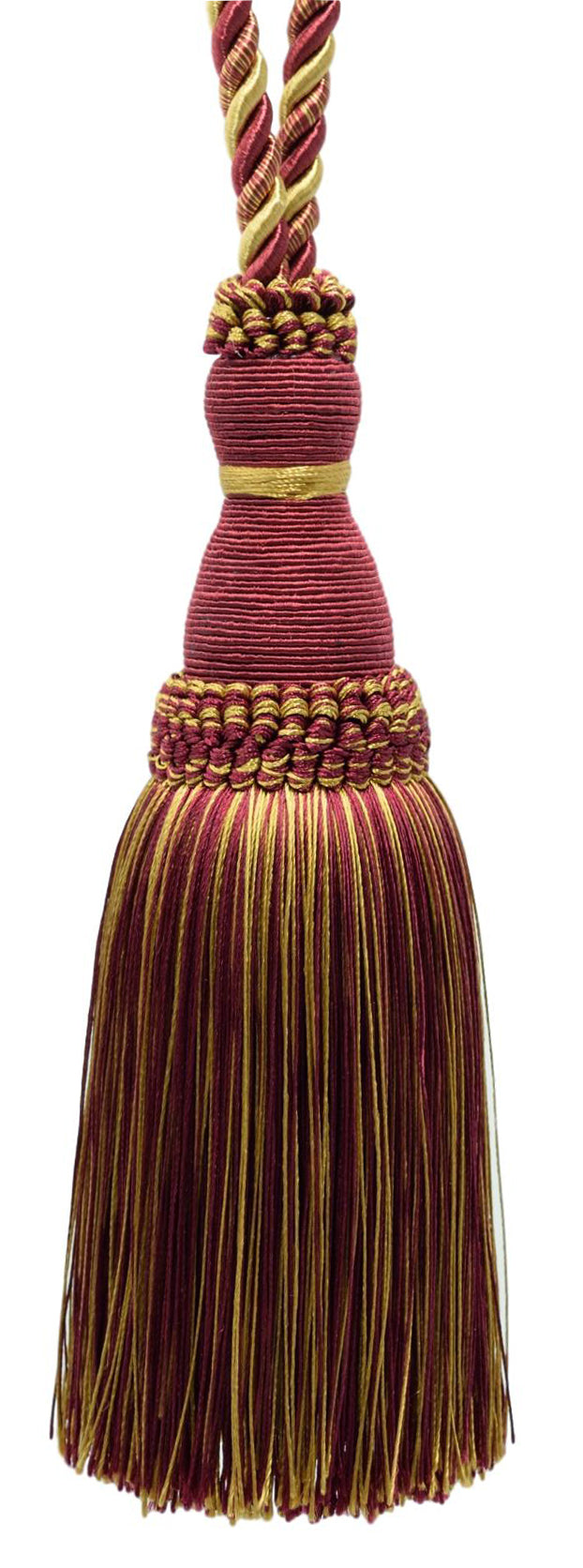 DÉCOPRO Beautiful Large 8" # KTH8, Burgundy Gold Red #1253 (Carmine Red, Yellow Gold, Dark Red) | Sold Individually - DecoPro