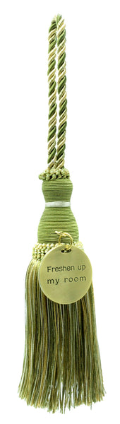 DÉCOPRO Elegant Olive Green, Light Gold, White Large Tassel [Freshen Up My Room] # KTH8_FUMR, Olive Garden Green (Color# 010) | Sold Individually