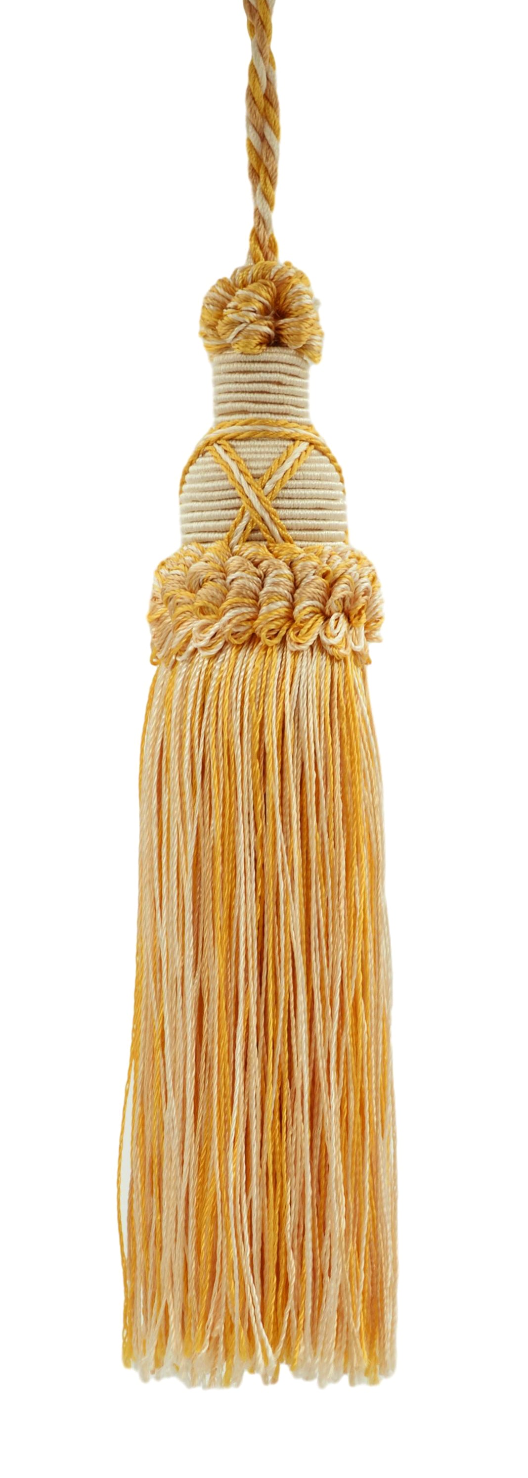 DÉCOPRO 5 1/2" with Criss Cross Design # KTIC, Canary Ivory Gold #B2523 (Yellow Gold, White Ivory) | Set of 2 - DecoPro