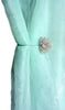 DÉCOPRO Magnetic Curtain and Drapery Tieback with Beautiful Rhinestone Peacock Design Tieback, Spread 8