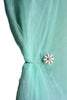 DÉCOPRO Magnetic Curtain and Drapery Tieback with Beautiful Rhinestone Daisy Design Tieback, Spread 8