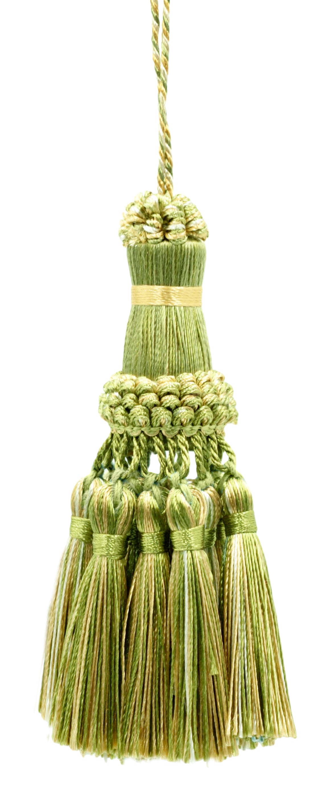 DÉCOPRO Noblesse Collection Elegant Hand Crafted 4" # NKT, Olive Garden Green (Color# 010) | Set of 2 - DecoPro