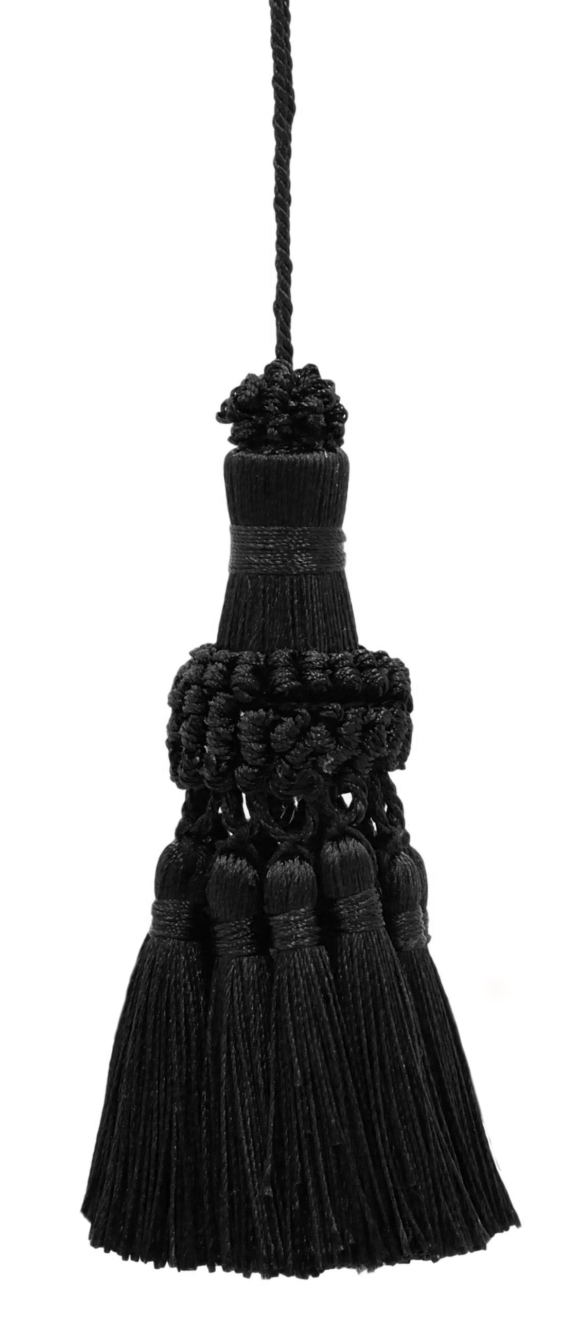 DÉCOPRO Noblesse Collection Elegant Hand Crafted 4" # NKT, Pure Black #K9 (Jet Black) | Set of 2 - DecoPro