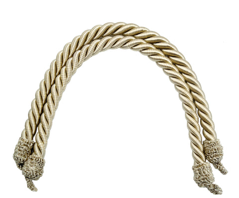 DÉCOPRO Beautifully Handcrafted Curtain and Drapery Decorative Rope Tieback, Spread 24