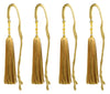 DÉCOPRO Decorative Ribbon Curtain & Drapery Tassel Tieback with Beautiful Amber Glass Beads, Tassel Length 10