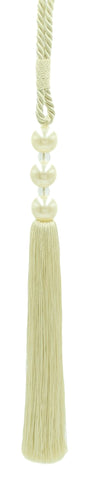 DÉCOPRO Sleek and Silky Curtain & Drapery Tassel Tieback with Handcrafted Triple Ball Design, Tassel Length 9