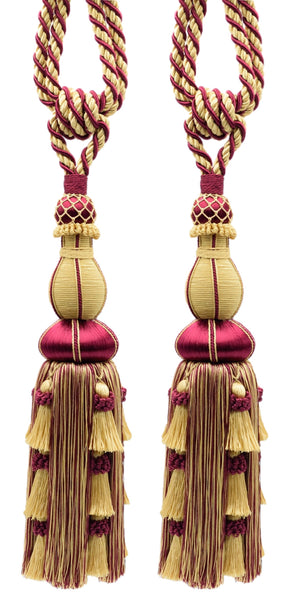 DÉCOPRO Large Elegant Curtain & Drapery Tassel Tieback, Tassel Length 12