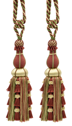 DÉCOPRO Large Elegant Curtain & Drapery Tassel Tieback, Tassel Length 12