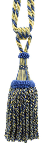DÉCOPRO Elegant Handcrafted Curtain & Drapery Tassel Tieback with Bullion Design, Tassel Length 9
