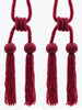 DÉCOPRO Opulent Beaded Curtain Double Tassel Tieback, Handcrafted with Elaborately Hand-strung Glass Seed Beads, Tassel Length 4 1/2