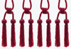 DÉCOPRO Opulent Beaded Curtain Double Tassel Tieback, Handcrafted with Elaborately Hand-strung Glass Seed Beads, Tassel Length 4 1/2