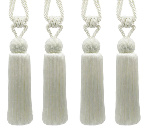 DÉCOPRO Decorative Beaded Curtain Tassel Tieback Elaborately Handcrafted with a Glass Seed Bead Design, Tassel Length 8