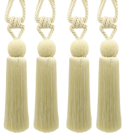 DÉCOPRO Decorative Beaded Curtain Tassel Tieback Elaborately Handcrafted with a Glass Seed Bead Design, Tassel Length 8